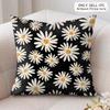 Black Daisy Cushion Cover Soft Plush Fabric DoubleSided Printed Cushion Covers for All Seasons Modern Home Decor