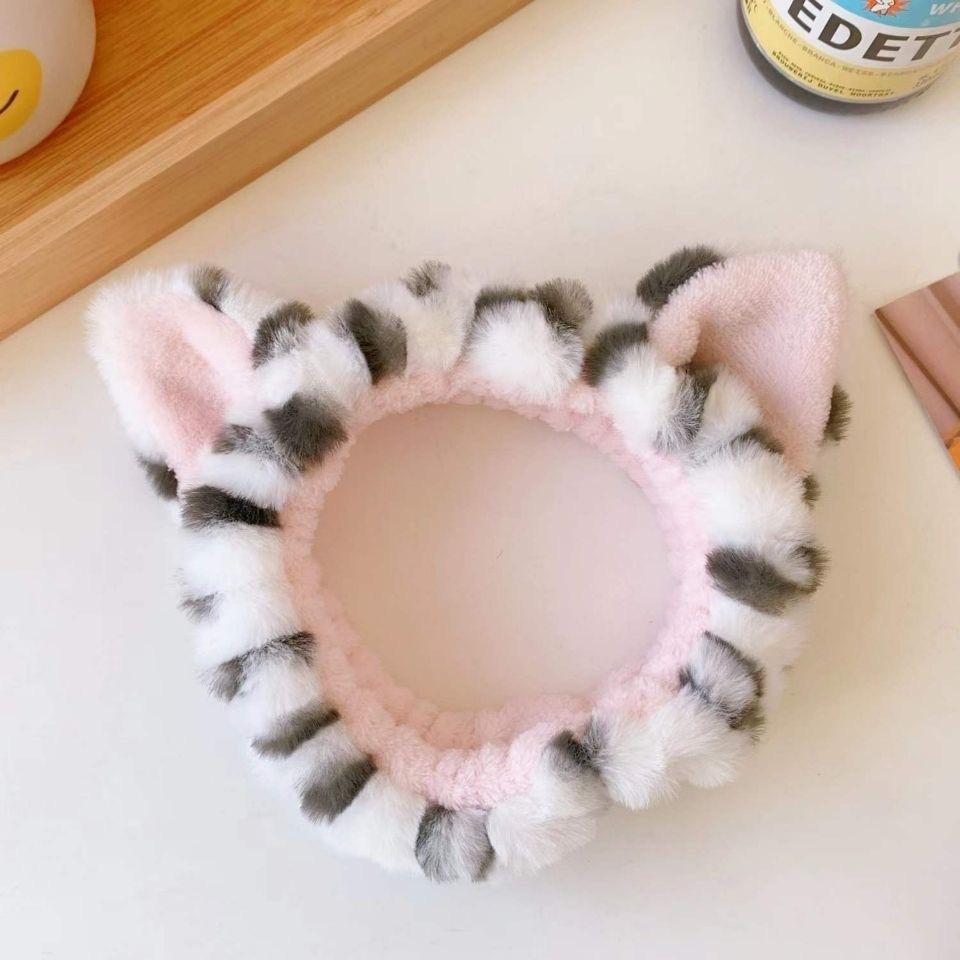 1pc Adorable Tiger Wash Face Headband Cartoon Sell Cute Animal Headpiece Wash Makeup Plush Tiger Ear Hairband