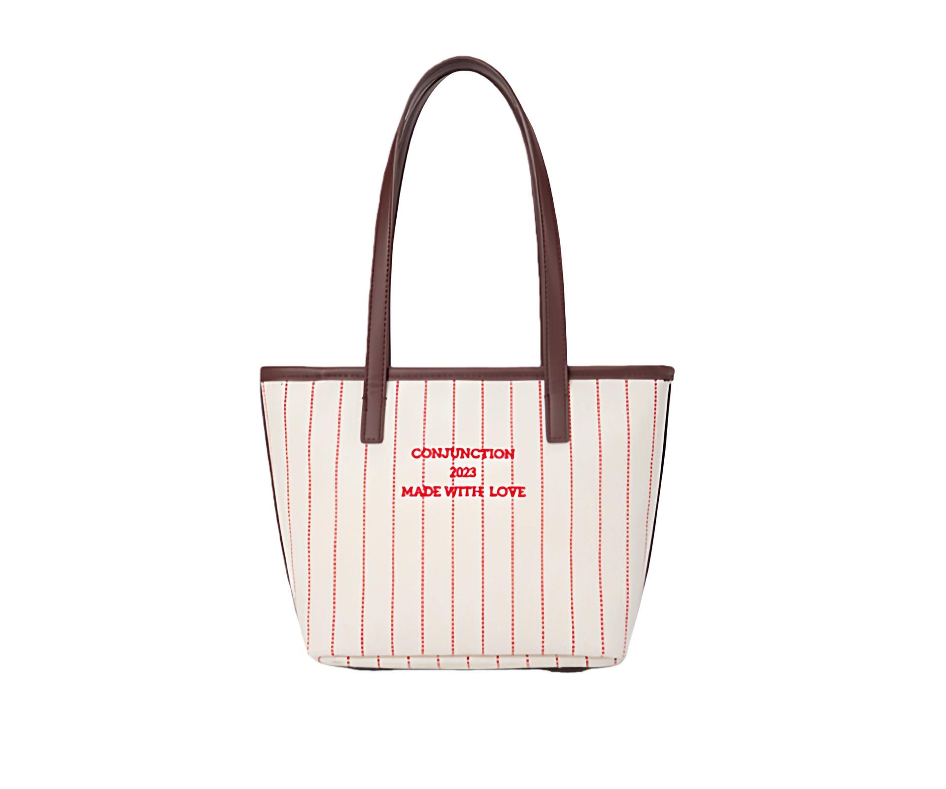 

Модная холщовая кожаная сумка-тоут с новой высокой текстурой, для поездок на работу, универсальная, на плечо, большая вместимость, под мышку 20x11x20cm