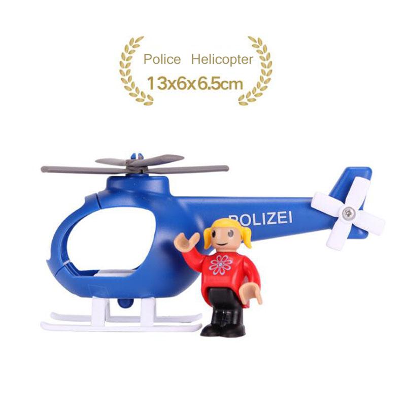 Wood Magnetic Train Plane Wooden Track Railway Helicopter Car Truck Accessories Toy For Kids Fit Wood Biro Tracks