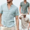 Sommer Herren Henley T-Shirt Tops Lässig Locker V-Ausschnitt Kurzarm Pullover Tee Atmungsaktiv Und Bequem Für Den Alltag