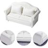 Mini-Sofas, Puppenhaus-Sofa, Miniaturmöbel, weißes Dekor, Fotografie-Requisiten, Couch-Modell für Mini-Sofa-Möbel, Mini-Möbel, Mini-Sofa-Holz-Set