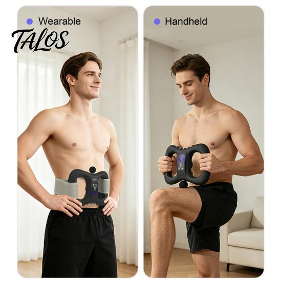 Adjustable Intensity Vibration Ring Fascia Massager with 5 Speeds & Heat, Portable Wireless Belt Electric Muscle Recovery Tool for Abdominal