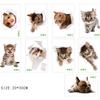 Cute Cats Wall Sticker Hole View Vivid Dogs Bathroom 3D Toilet Stickers For Home Decoration Animals Decals Self-adhesive Poster