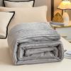 Gray Striped Autumn Throw Blanket Soft Solid Color Winter Bedroom Warm Bed Blanket Home Hotel Travel Portable Blankets Full Size