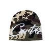 Vintage Letter Knit Hat For Men And Women Warm Winter Streetwear