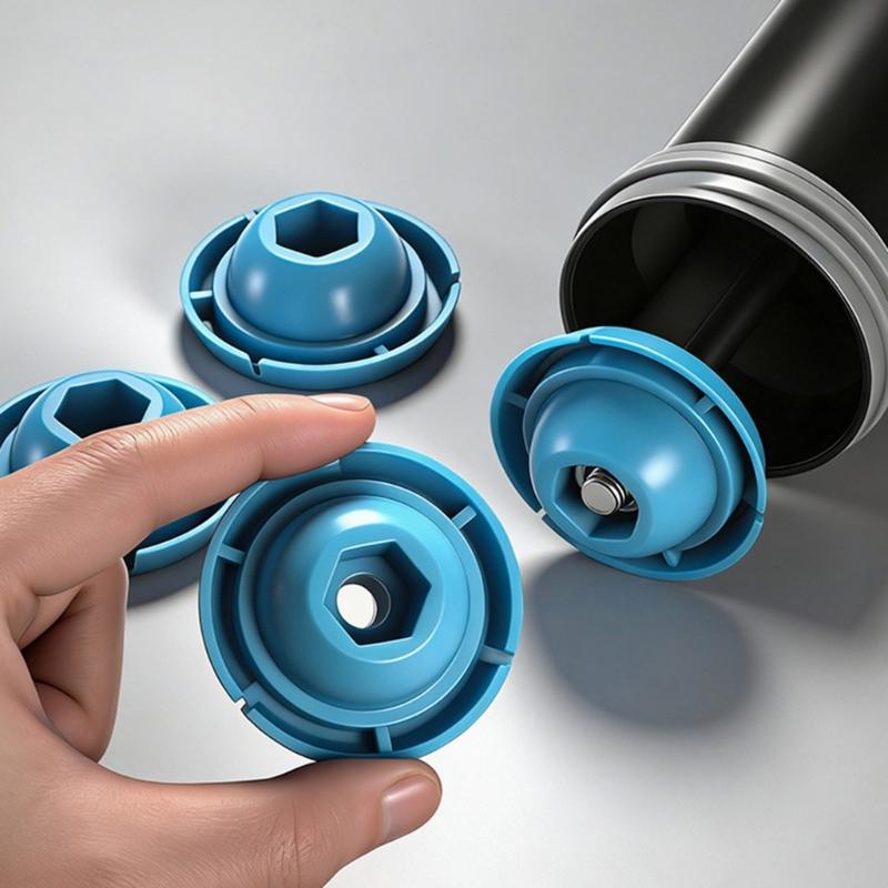 Pack of 4 Lightweight ABS Pusher Disc for Adhesive Guns Feature 50mm Diameter Push Head for Increased Thrust Easy Installation No Tool