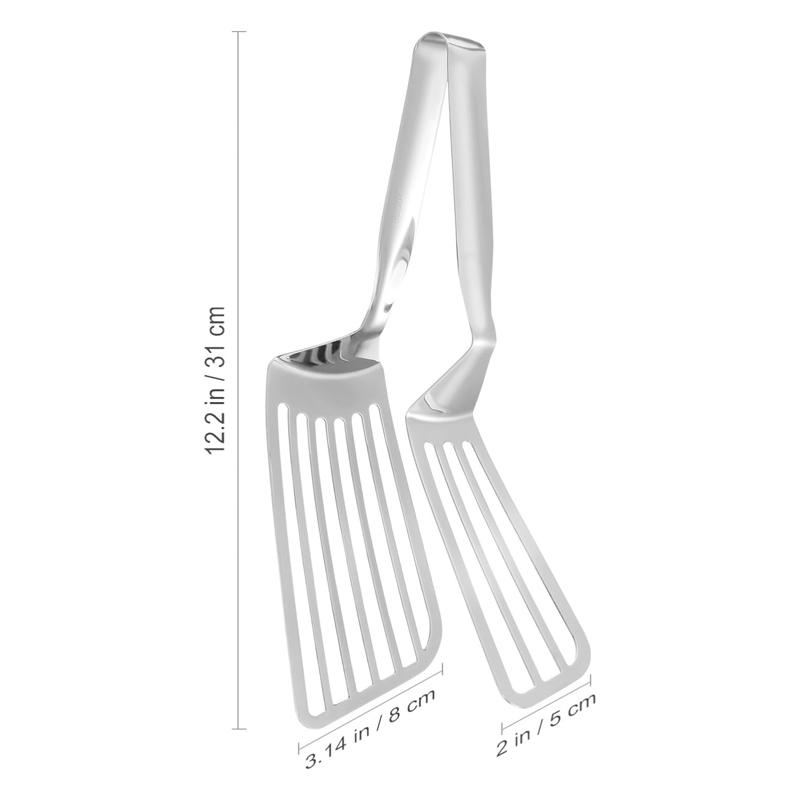 Stainless Steel Frying Shovel Clip Multifunctional Steak BBQ Tongs Frying Fish Spatula Clip Bread Clip Food Tongs Kitchen Tool