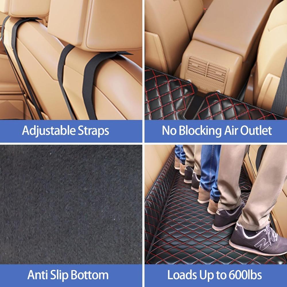 Car Bed Mattress Dog Car Seat Cover Folding Portable Car Back Seat Bed Car Travel Camping Mattress for Pet Cat Adult Sleeping