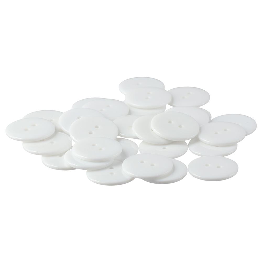 

Resin Sewing Buttons White 2 Hole Buttons Round Handmade Crafts Lovers