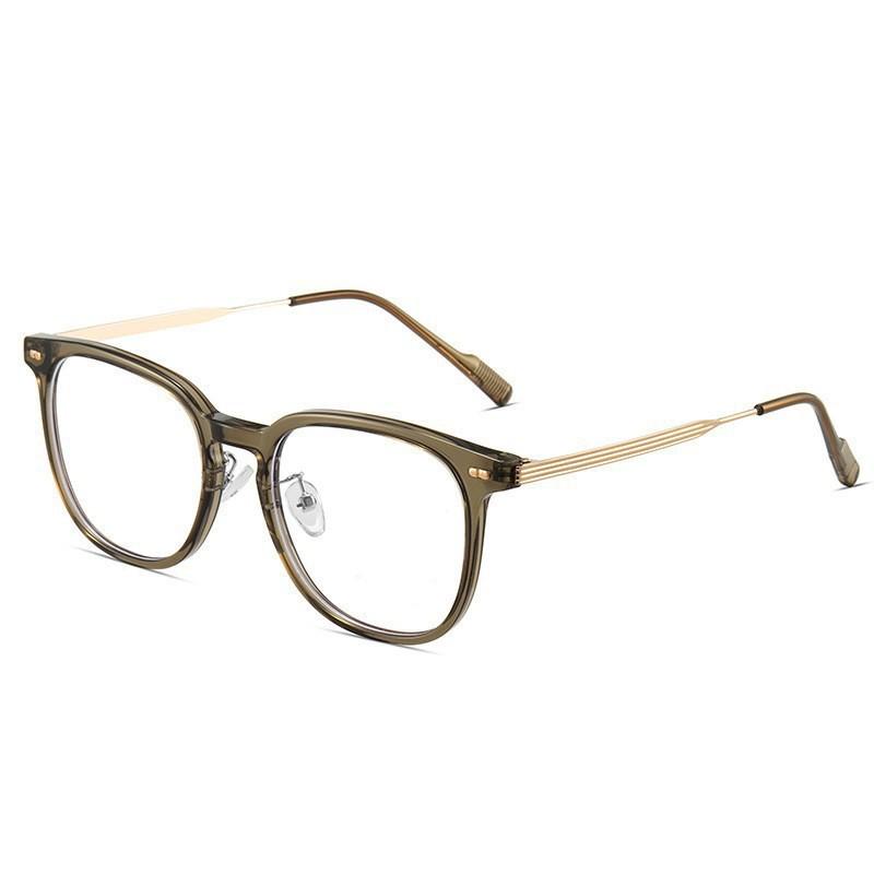 Cold Tea Frame Color-Changing Glasses, Women'S Ins High-Value Myopia, Hundreds Of Degrees, Anti-Blue Light Plain Flat Glasses, Free Shipping