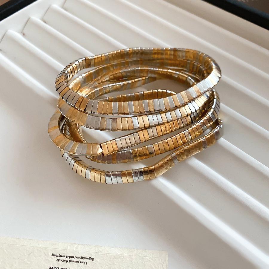 

Европейско-американский металлический лоскутный браслет: Элегантные, Роскошные и Модные Женские Украшения для Рук