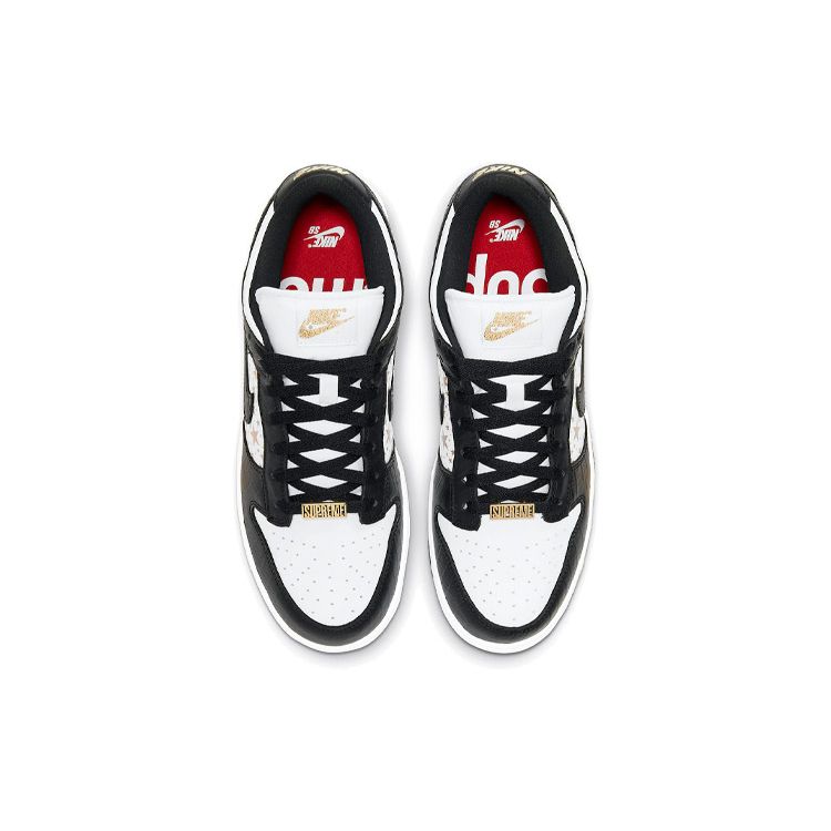 Supreme x Nike Dunk Low OG SB QS Black Unisex Sneaker Weiß Metallic-Gold DH3228-102