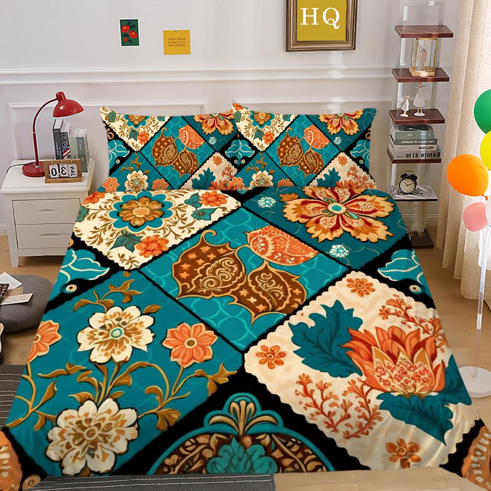 Bedding Cover Set High Quality Paisley Printing Children Bedspread Double Size Polyester Home Textiles