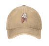 Fusible Ice Cream Unisex Fashionable Baseball Cap Adjustable Trucker Cap Sports Cap Adjustable Sandwich Cap Four Seasons