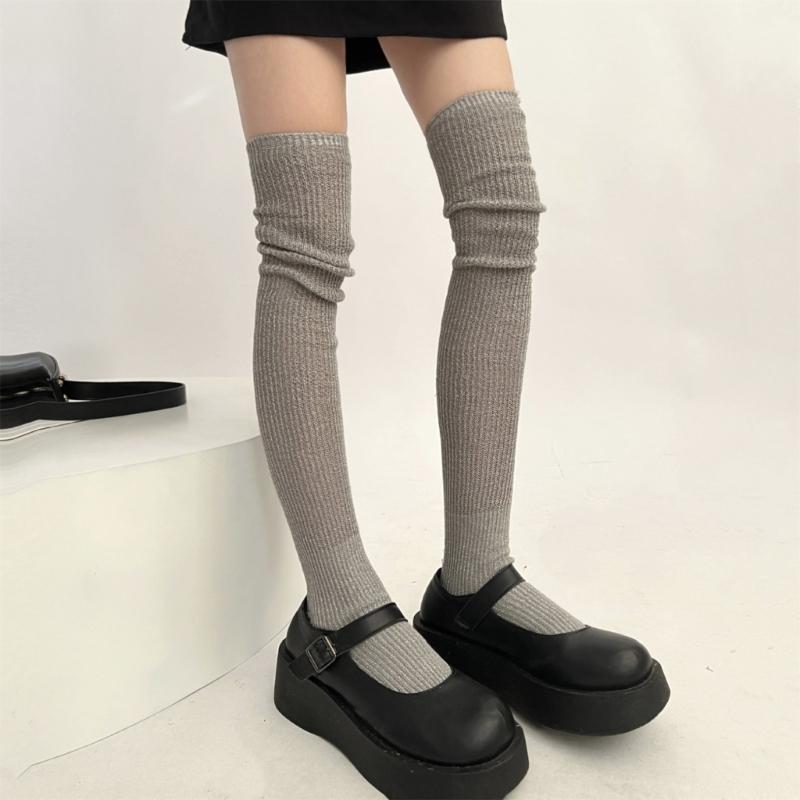 1 Pair Dress Socks Cotton Socks Princess Style Thigh High Lolitas Socks Frilly Ruffle Socks, Women Girl Over Knee Socks