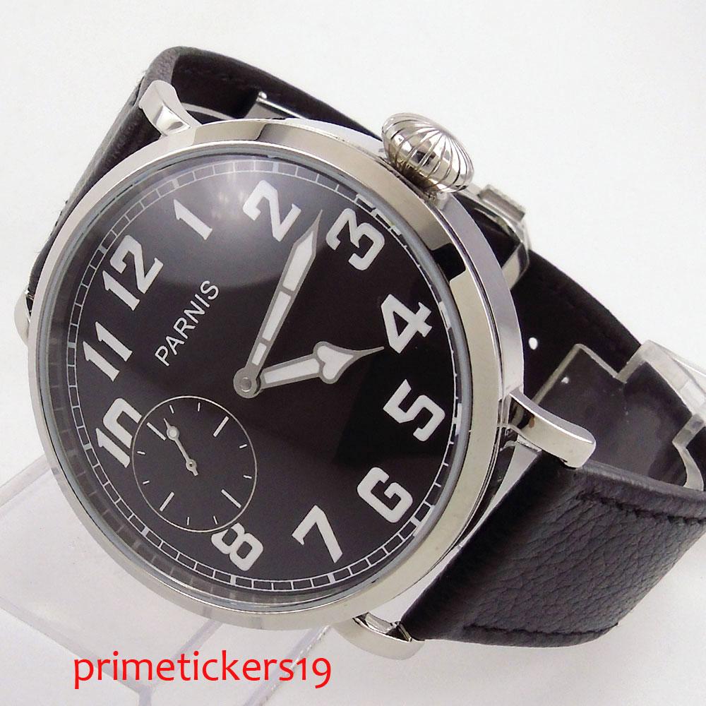46mm Parnis Orange/Black Marks Stainless Steel
