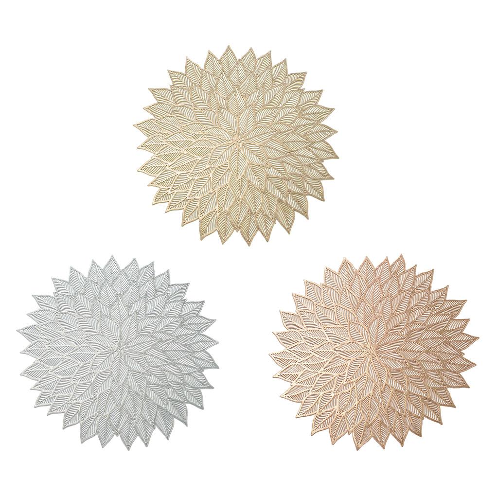 12x Premium Size Pressed Vinyl Placemats For Stylish Table Decor Artistic Wide Application
