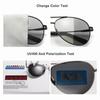 Aviation Metal Frame Polarized Sunglasses Men Color Changing Sun Glasses  Pilot Male Day Night Vision Driving