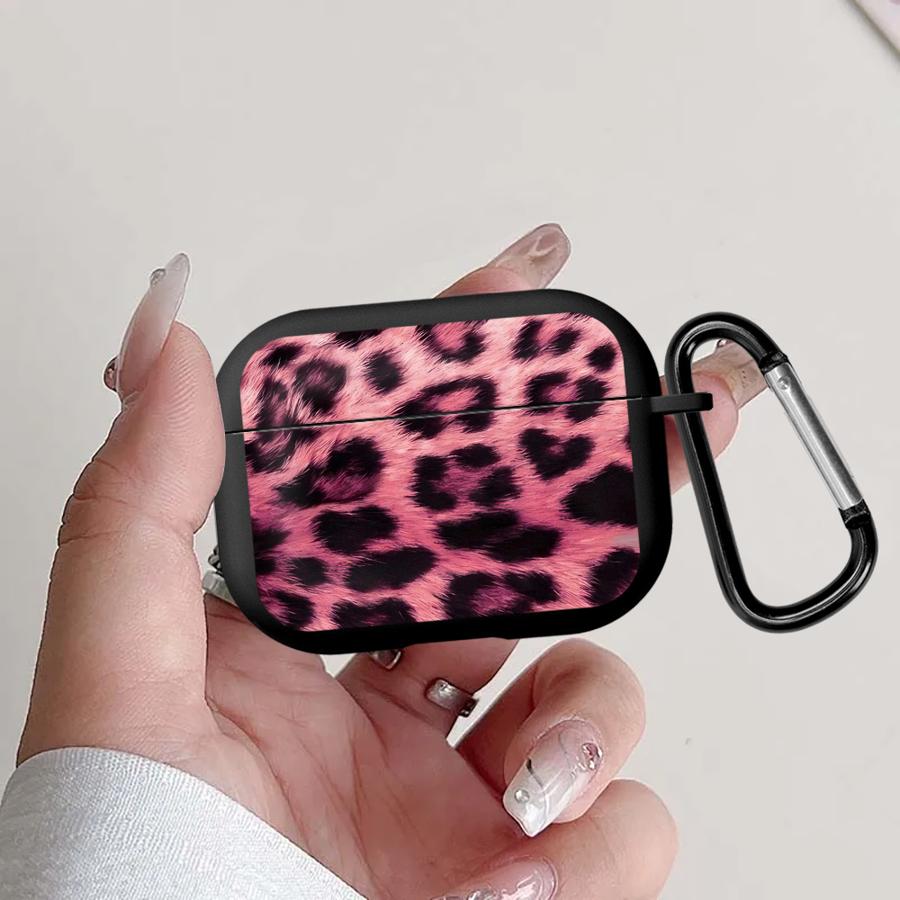 Earphone Cases Cover Case For Airpods 2 3 Pro3 1 4 Pro Pro2 Pink Leopard Print