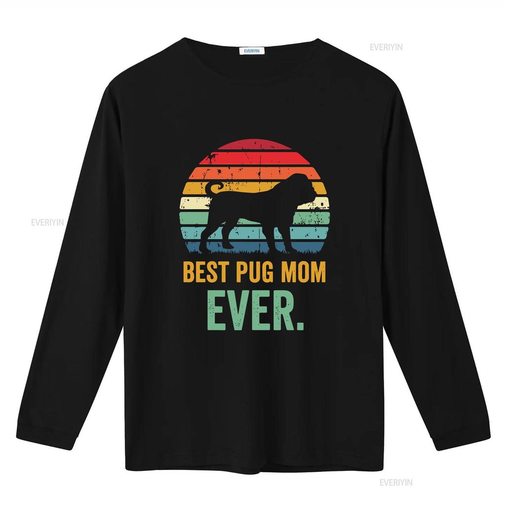 Best Pug Mom T Shirt Love Pugs Lover Dog Pet Owner vintage Washed streetwear Soft Stylish Casual Stretched Unisex fashion