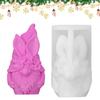 Gnome Molds Silicone Gnome Shaped Christmas Decor Candle Mold Flexible Home Decoration Mold Gnome Sculpture Mold For Easter