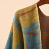 Grande scialle in cashmere imitazione motivo reticolo geometrico irregolare autunno e inverno