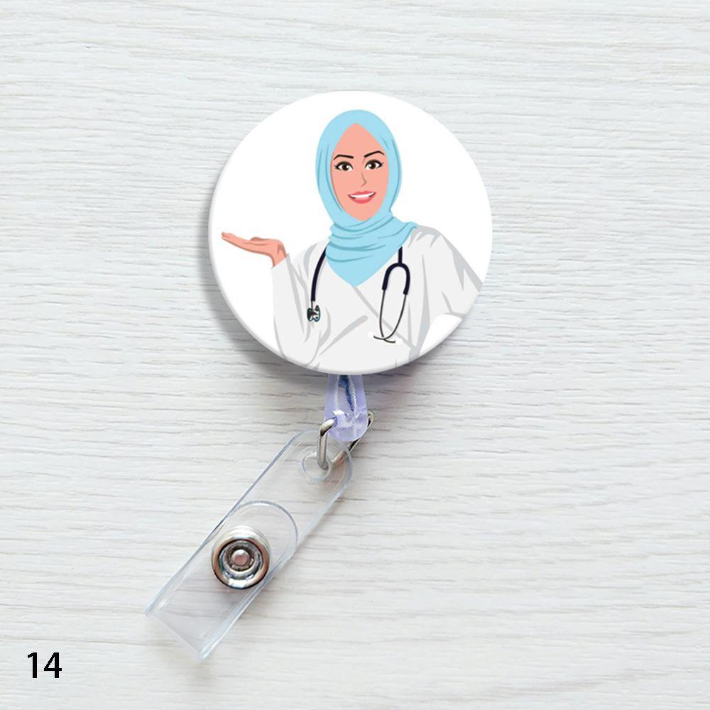 Fashion Stationery Office Supplies Mini Badge Holder Retractable ID Name Card Lanyards