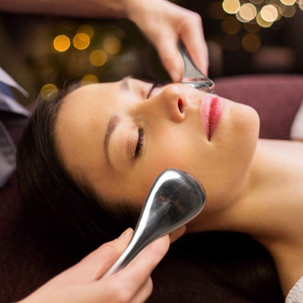 Freeze Ice Globes Spoon Massager Eyes Cooling Roller Ball Body Massager Facial Globes Roller  Women