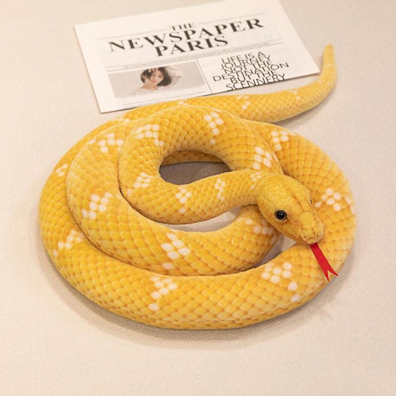 Peluche Realistico di Serpente Grande Pitone Animale di Peluche Per Bambini Bambola Scherzo Spaventosa