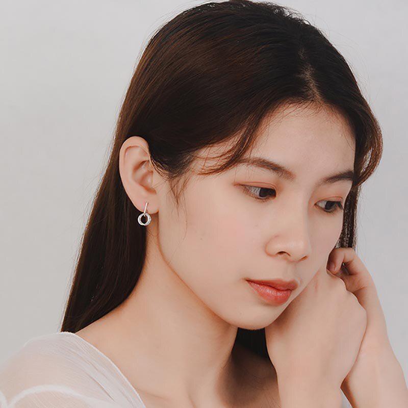 Lindon Pendientes de joyería de moda Pendientes de gota de circonio de forma redonda para mujeres Regalos de fiesta de bodas