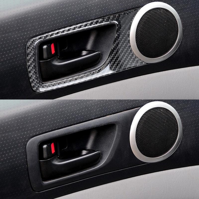for 12-15 Toyota Tacoma car interior modified carbon fiber front and rear door handle decoration stickers