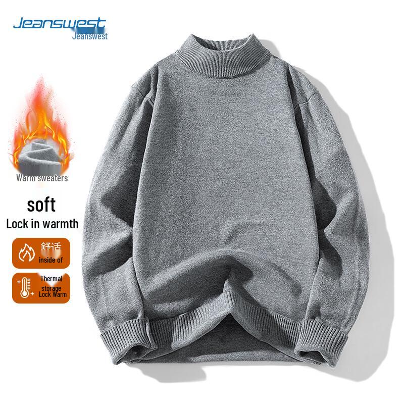 

JEANSWEST Men s Stand Collar Pullover Sweater 4XL