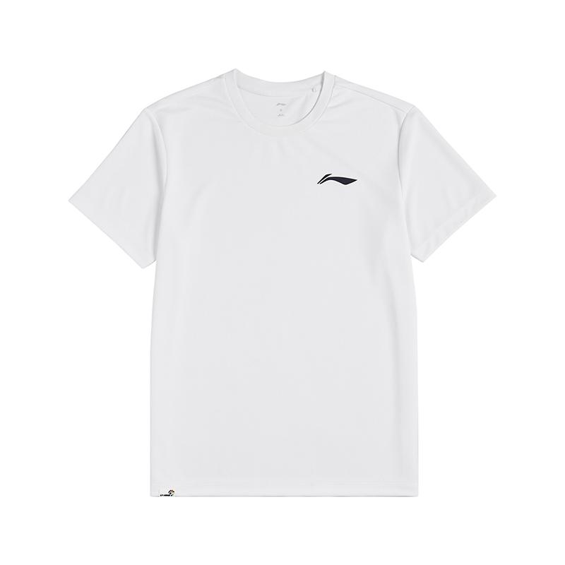 

Li-Ning Модная минималистичная футболка с коротким рукавом, с принтом букв логотипа бренда, повседневная, дышащая, удобная, спортивная, унисекс, топы, стандартная - белая ATSV677-2 M