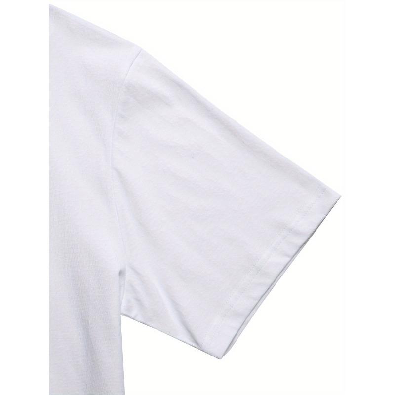 Europäische Größen Herren-T-Shirt mit Rosen-Design, vielseitige lässige Basisschicht, perfekt für bequeme Sportbekleidung