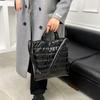 Winter Down Bag Quilted Space Cotton Handbags For Women Large Capacity Tote Bags Female Wide Strap Feather Padded Crossbody Bags