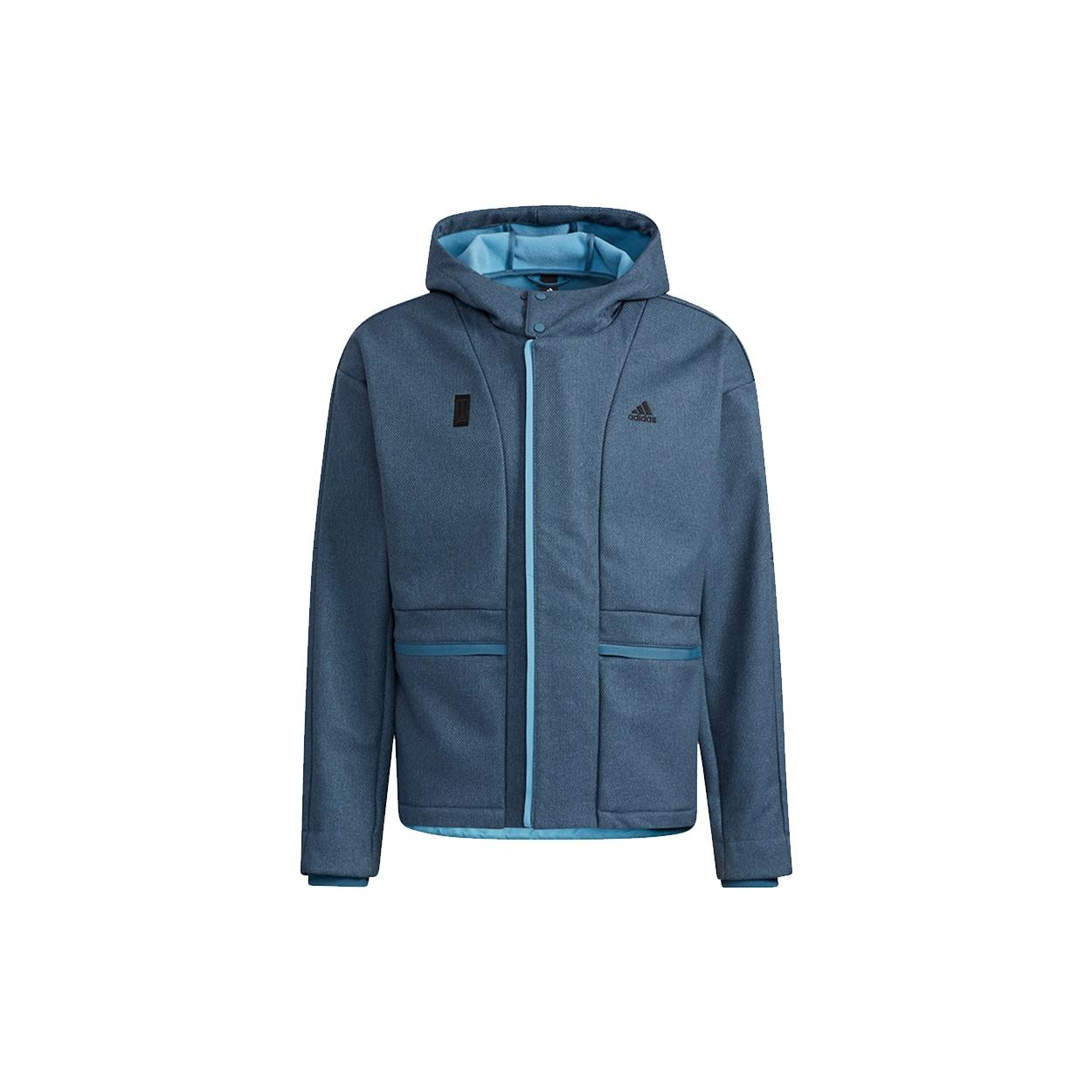 adidas Wj Wv Bond Jkt Small Logo Hooded Jacket Sky Blue Men s H39219 XL
