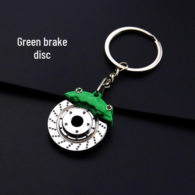 Porte-clés de voiture créatif avec levier de vitesse de turbine, moyeu de roue, disque de frein et pendentif amortisseur