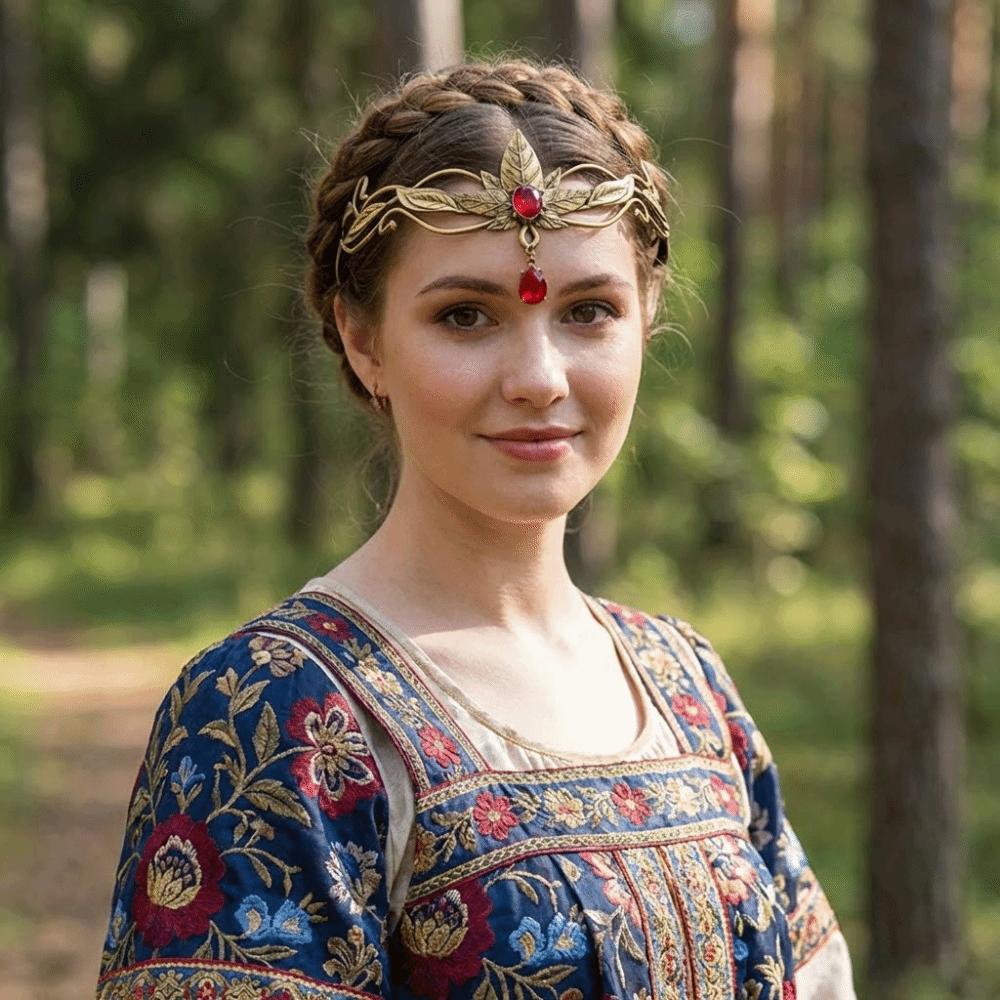 Vintage King Round Elves Crown Baroque Zinc Zinc Alloy Rhinestone Headdress  Bridal Party