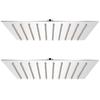 VidaXL Drenching Shower Head 2 Pcs Stainless Steel 20x20 Cm