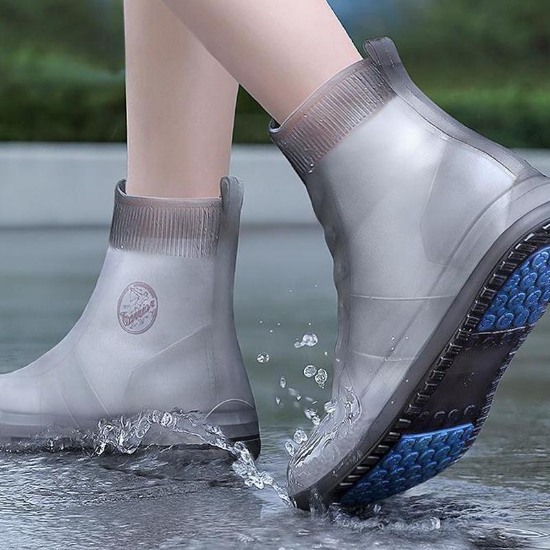 Waterproof Shoe Covers Anti Slip Silicone Rainproof Shoe Covers Reusable Female Male Shoe Covers For Outdoor Wear