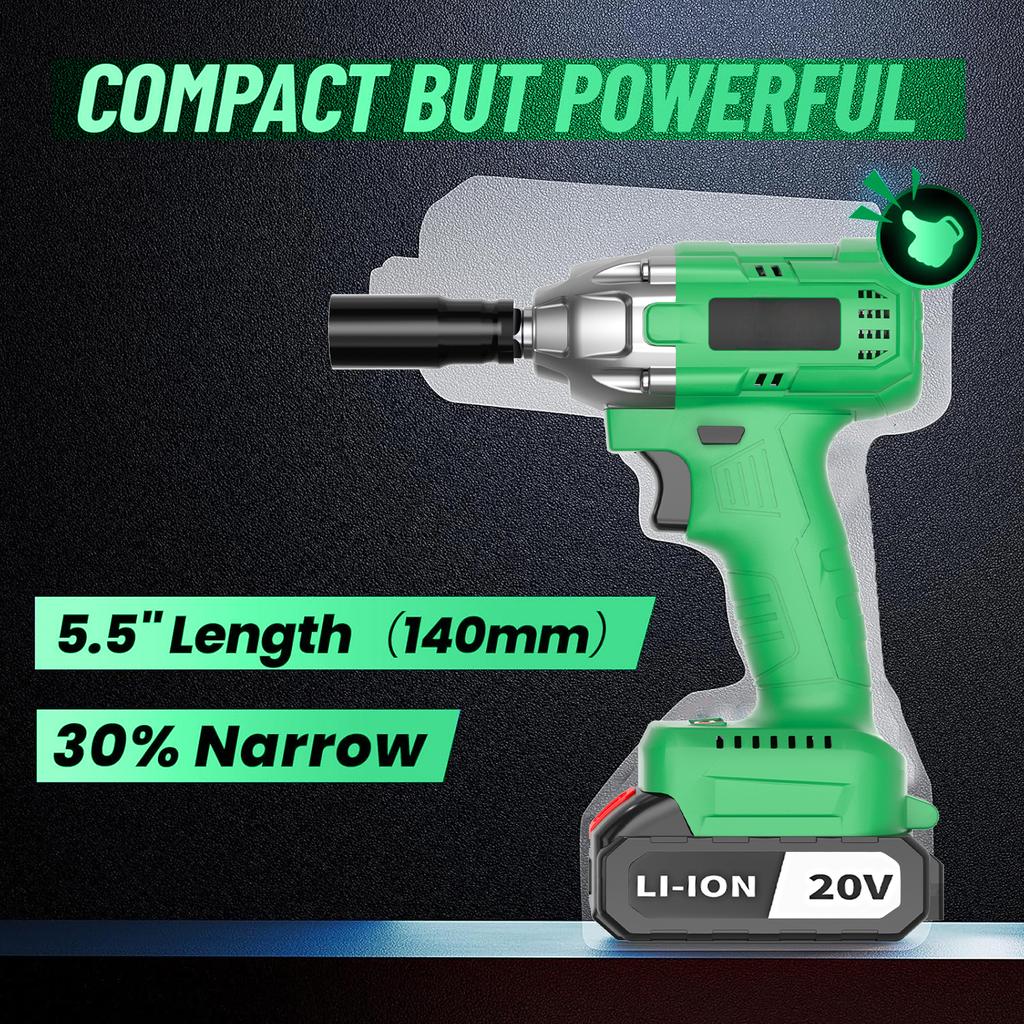 20V Electric Wrench Cordless Impact Wrench DIY Grade 320Nm Max Torque Car Support Drop Shipping Available Local EU Warehouse