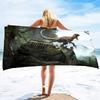 Dinosaur Beach Towel Watercolor Camping S for Boys Kids Quick Dry Ultra Absorbent Super Soft Blanket Pool