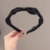 Diamond Encrusted Anti Slip Hairband Handmade Elegant Hair Clip Satin Hairband  For Women