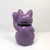 Tokoname Ware Lavender Maneki Neko Left Hand 16cm Made in Japan
