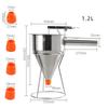B97A-Stainless Steel Funnel Cake Dispenser With Stand Squeeze Handle,For Pancake Batter- Cupcake Compatible Maker Tool