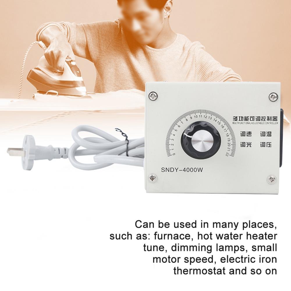 AC110V/220V Voltage Controller Adjustable Dimmer SCR Voltage Regulator  Temperature Control
