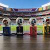 Chaveiro Sólido da Copa do Mundo FIFA de 2026 Brinquedo Anti-Stress Botão Sonoro de Futebol Lembrança para Fãs