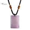 Hand Polished Stone Pendant Natural Crystal Necklace, Healing Energy Necklace with Adjustable Women Fake Jewelry Braided Rope, Gemstone for Men