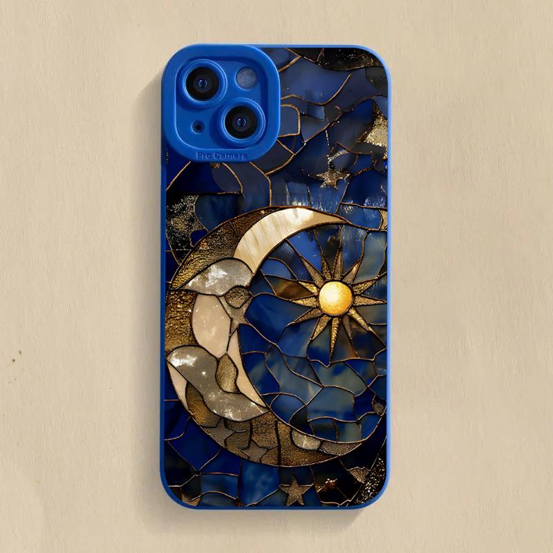 Bunte Himmlische Mond Sonne Silikon Handyhülle Für iPhone 17 16 15 14 13 12 11 Pro Max 17 Air 16E XS X XR 7 8 Plus Weiche Hülle